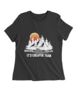 Hiking Is Cheaper than Therapy - Trendy Mountains Design Gift Idea For Camping Lovers Essential T-Shirt