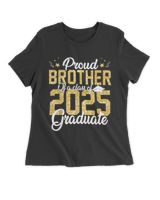 Proud Brother Of a class of 2025 Graduate Senior Graduation 3 Women's Premium Slim Fit Tee black s