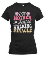My Mother is a Walking Miracle Women's Premium Slim Fit Tee black s