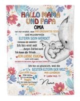 Hallo Mama und Papa Cozy Plush Fleece Blanket white 30x40in