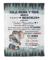 Hola mamá y papá Cozy Plush Fleece Blanket white 30x40in