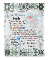 Hi Mommy Cozy Plush Fleece Blanket white 30x40in