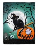Halloween Blanket, Woven Blanket Decor, Halloween Sherpa Fleece Blanket Cozy Plush Fleece Blanket white 30x40in
