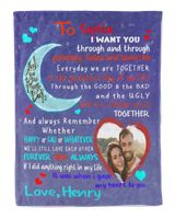 Special blanket for your lover - Personalized Cozy Plush Fleece Blanket white 30x40in