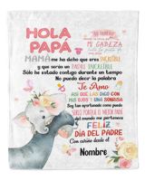 Hola papá Mamá me ha dicho que eres increíble y que serás un padre increíble Cozy Plush Fleece Blanket white 30x40in