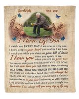 Personalized Custom I Never Left You Memorial Sherpa Fleece Blanket FBL23 Cozy Plush Fleece Blanket white 30x40in