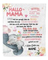 Hallo Mama Cozy Plush Fleece Blanket white 30x40in
