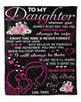 To My Daughter Cozy Plush Fleece Blanket white 30x40in