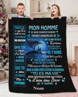 Mon Homme Cozy Plush Fleece Blanket white 30x40in