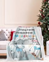 Bonjour maman Cozy Plush Fleece Blanket white 30x40in