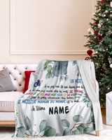Bonjour maman Papa m'a dit que tu es génial et que vous seres un mère formidable Cozy Plush Fleece Blanket white 30x40in