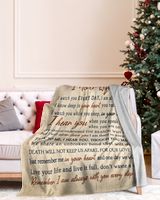 Personalized Custom I Never Left You Memorial Sherpa Fleece Blanket FBL23 Cozy Plush Fleece Blanket white 30x40in