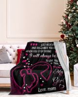 To My Daughter Cozy Plush Fleece Blanket white 30x40in