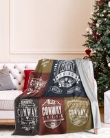 CONWAY BLANKET F1 Cozy Plush Fleece Blanket white 30x40in
