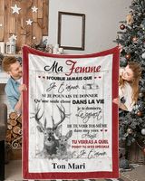 À ma Femme  - Je t'aime Cozy Plush Fleece Blanket white 30x40in