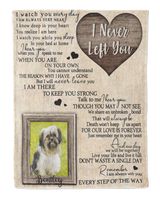 Personalized Custom I Never Left You Heart Pet Memorial Blanket FBL91 Cozy Plush Fleece Blanket white 30x40in