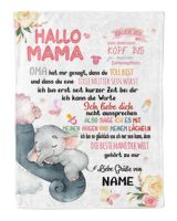 Hallo Mama Cozy Plush Fleece Blanket white 30x40in