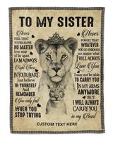 Personalized Custom To My Sister Never Feel That Alone No Matter Fleece Blanket TTH Cozy Plush Fleece Blanket
