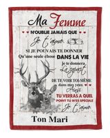 À ma Femme  - Je t'aime Cozy Plush Fleece Blanket white 30x40in