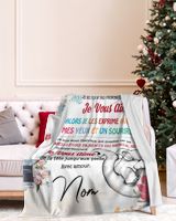 Bonjour maman et papa, Grand-mère m'a dit que vous êtes formidables et que vous serez des parents extraordinaires. Cozy Plush Fleece Blanket white 30x40in