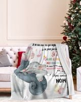 Bonjour maman Cozy Plush Fleece Blanket white 30x40in