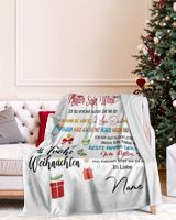 Hallo Mama Cozy Plush Fleece Blanket white 30x40in