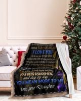 Daughter to Dad Cozy Plush Fleece Blanket white 30x40in