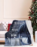 Dad to Son Cozy Plush Fleece Blanket white 30x40in