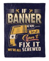 BANNER Cozy Plush Fleece Blanket navy 30x40in
