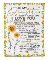 To my daughter, you are my sunshine Cozy Plush Fleece Blanket black 30x40in