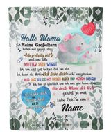 Hallo Mama Cozy Plush Fleece Blanket white 30x40in