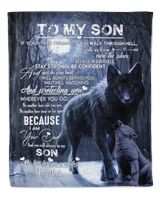 Dad to Son Cozy Plush Fleece Blanket white 30x40in