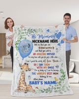 1st Mother's Day Gift, Gifts for New Mom, Personalized Hi MOMMY Cute Baby Boy Griraffe ,  Gift  for Newmom,  Safari Baby Shower, Jungle Nursery Blanket Cozy Plush Fleece Blanket white 30x40in
