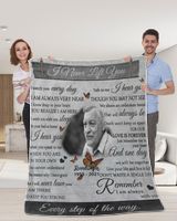 Personalized Custom I Never Left You Memorial Blanket With Pictures Sherpa Fleece Blanket FBL13 Cozy Plush Fleece Blanket white 30x40in