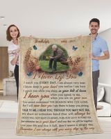 Personalized Custom I Never Left You Memorial Sherpa Fleece Blanket FBL23 Cozy Plush Fleece Blanket white 30x40in