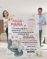 Hallo Mama Cozy Plush Fleece Blanket white 30x40in