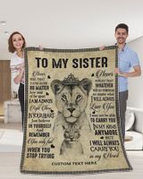Personalized Custom To My Sister Never Feel That Alone No Matter Fleece Blanket TTH Cozy Plush Fleece Blanket