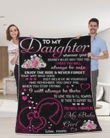 To My Daughter Cozy Plush Fleece Blanket white 30x40in