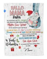 Hallo Mama Cozy Plush Fleece Blanket white 30x40in