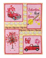 Valentine Blankets- Softball Gifts- Valentine Gifts- Valentine's day Cozy Plush Fleece Blanket white 30x40in