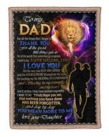 Daughter to Dad Cozy Plush Fleece Blanket white 30x40in