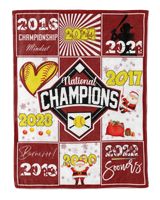 Oklahoma Softball- OU Blanket- Christmas Blanket- For Softball Fans- Championship Mindset Cozy Plush Fleece Blanket white 30x40in