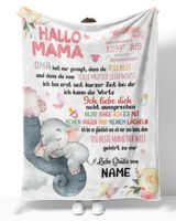 Hallo Mama Cozy Plush Fleece Blanket white 30x40in