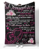To My Daughter Cozy Plush Fleece Blanket white 30x40in
