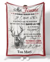 À ma Femme  - Je t'aime Cozy Plush Fleece Blanket white 30x40in
