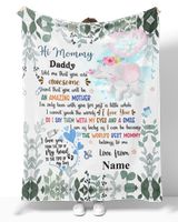 Hi Mommy Cozy Plush Fleece Blanket white 30x40in
