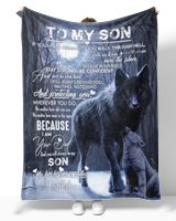 Dad to Son Cozy Plush Fleece Blanket white 30x40in