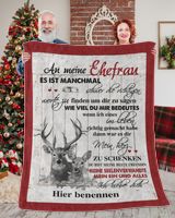 An meine Ehefrau Cozy Plush Fleece Blanket white 30x40in