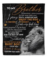 Personalized Custom To My Brother Wherever Your Journey Sherpa Fleece Blanket TTH Premium Mink Sherpa Blanket