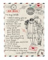 ETBK16 To My Wife I Married You Because I Can Not Live Without You Premium Mink Sherpa Blanket